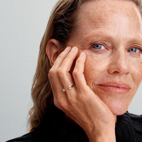 Women's Shooting Stars Open Ring 14k Gold Plating Unique Metal Blend Shines - Picture 3 of 4